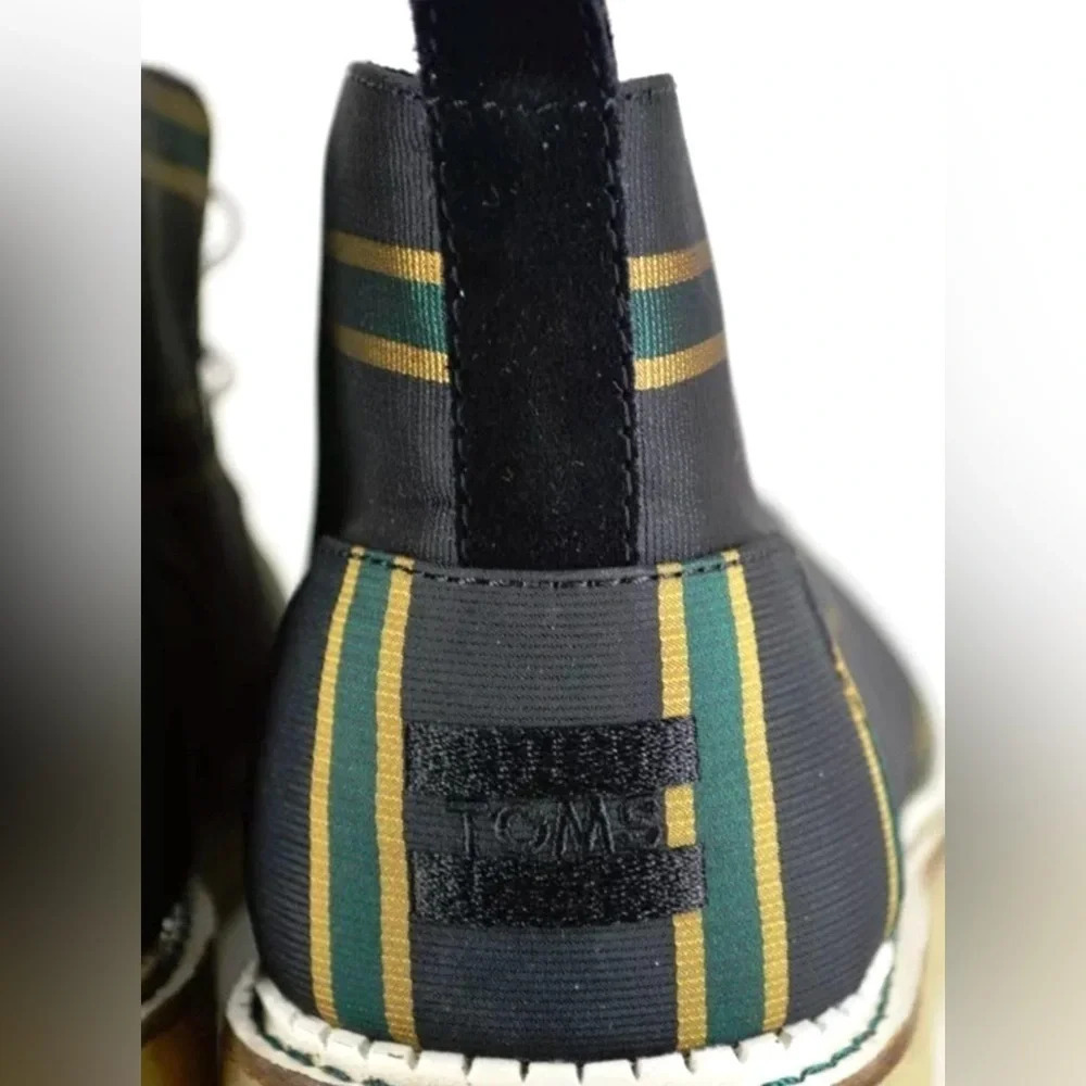 Brand New Without Box Men’s Toms+ Navy Green Stripe Botas Boots Size 9 - Picture 5 of 7